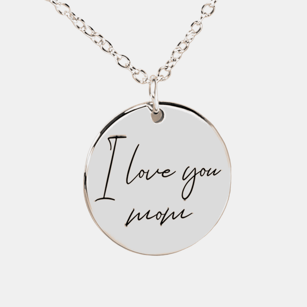 Custom Handwritten Note - Fine Chain Coin Necklace