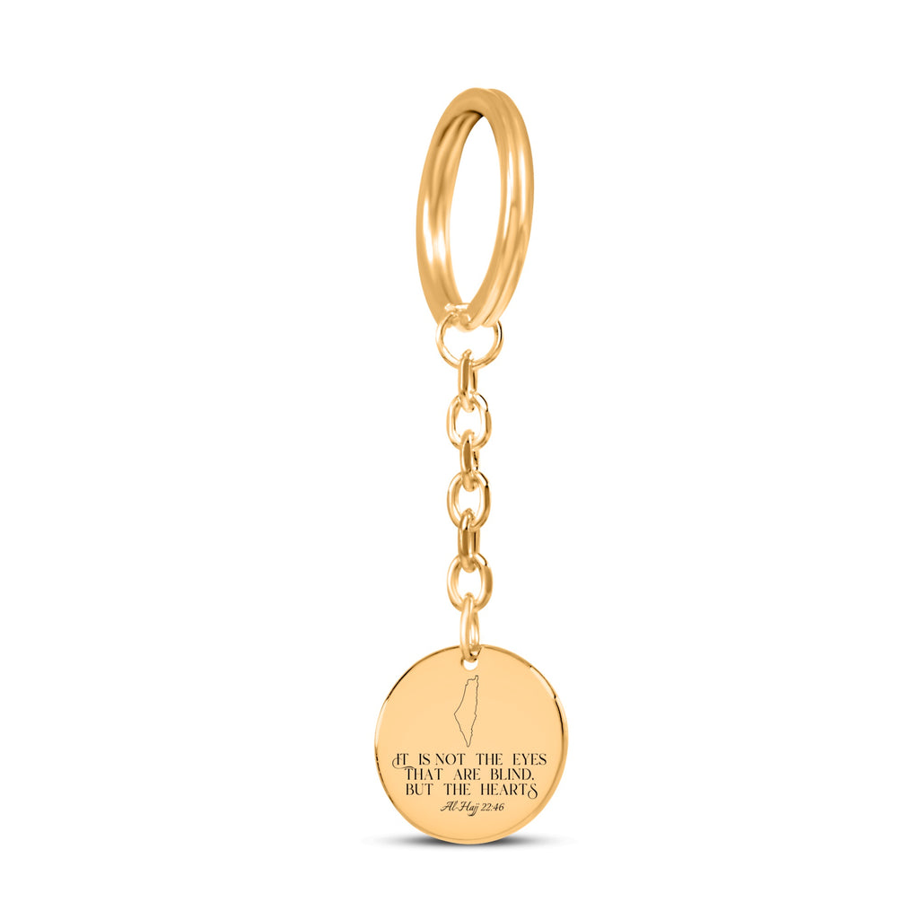 Blind are the hearts - Al-Hajj 22:46 - Coin Keychain