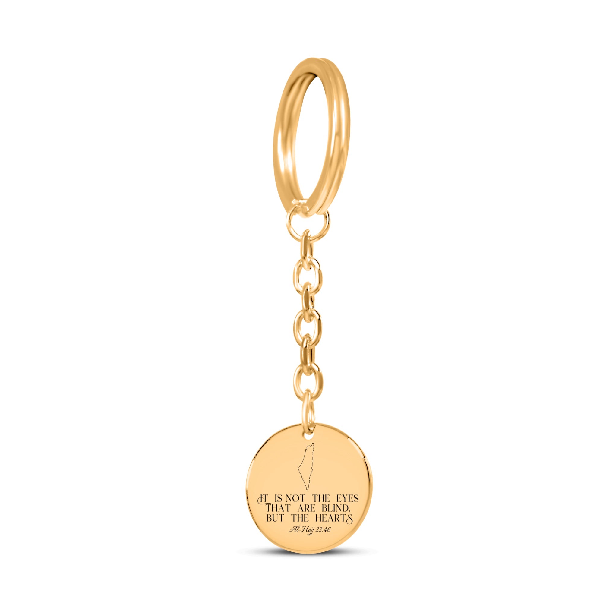 Blind are the hearts - Al-Hajj 22:46 - Coin Keychain