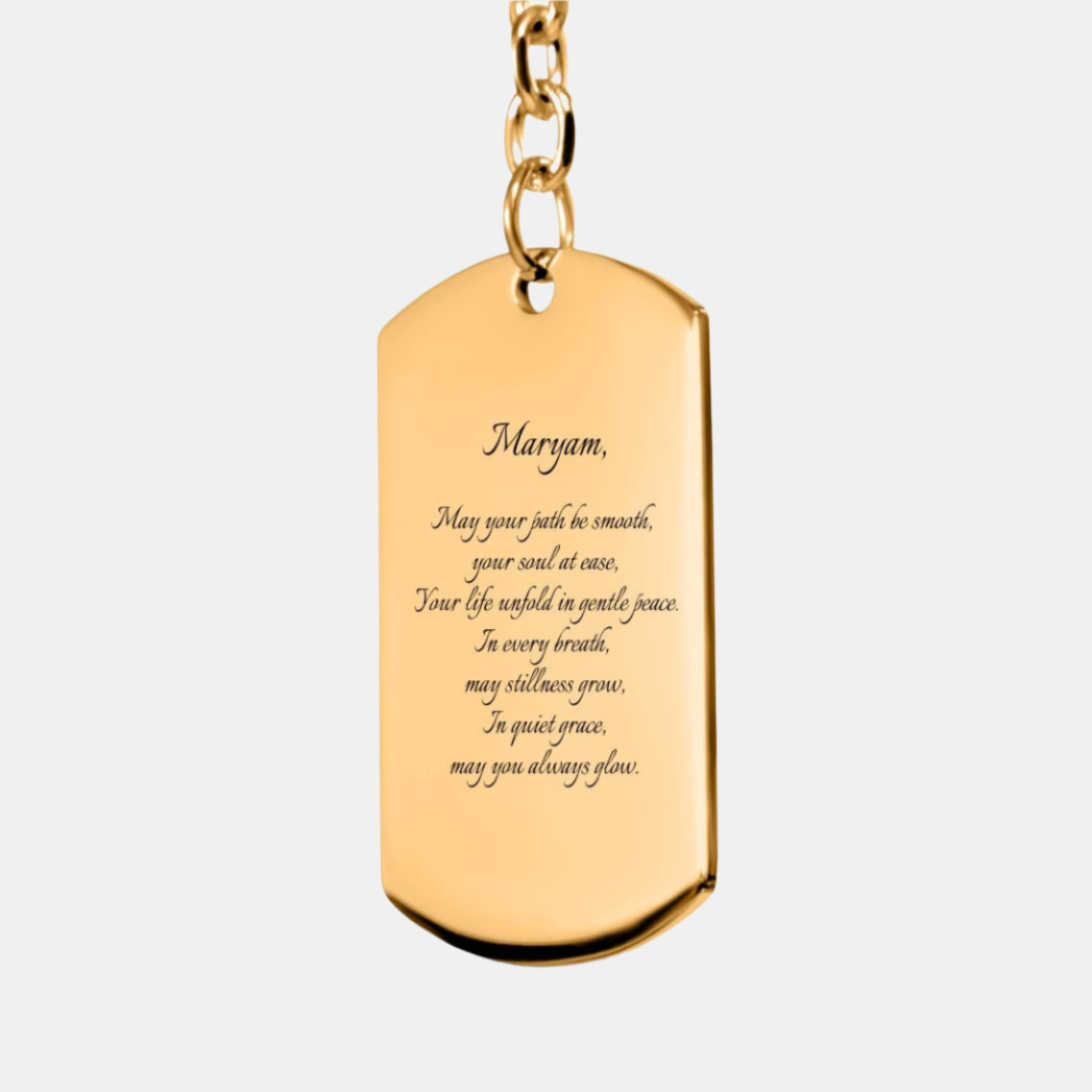 Personal Name & Poem - Tag Keychain