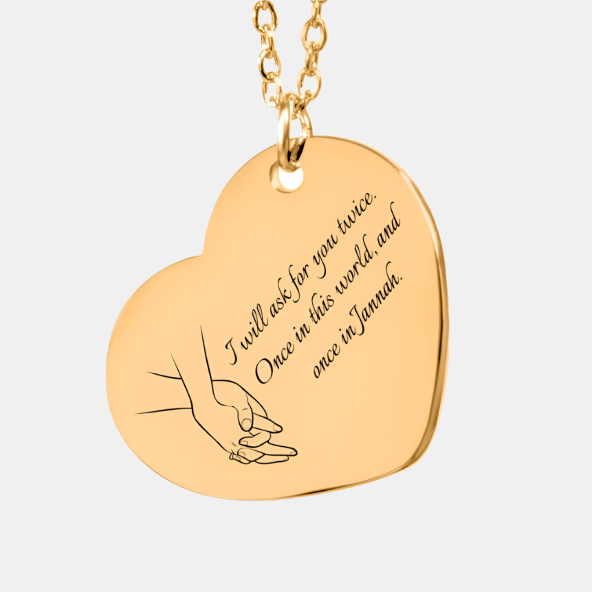 "I will ask for you twice" - Fine Chain Heart Necklace