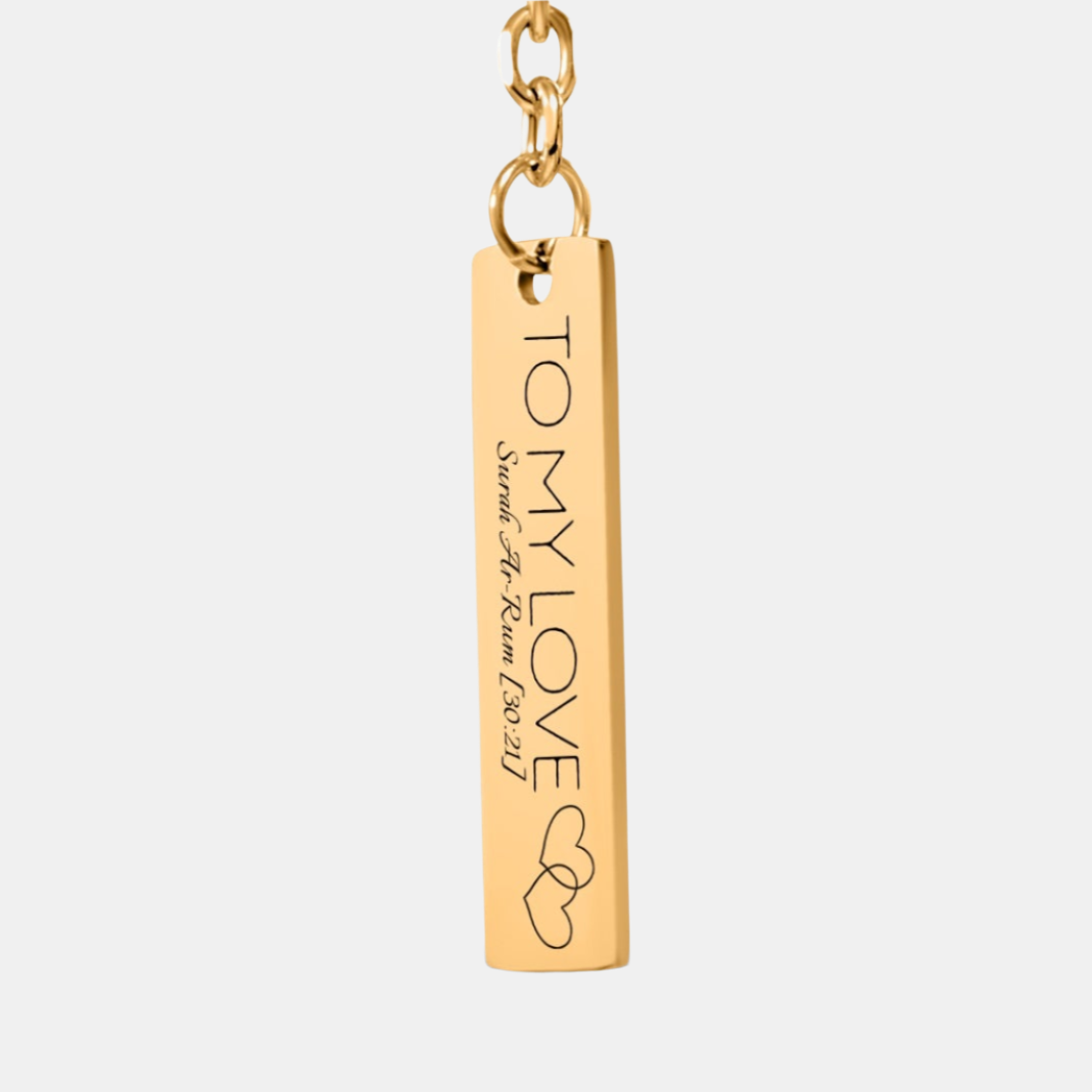 To My Love | Ar-Rum 30:21 -  Bar Keychain
