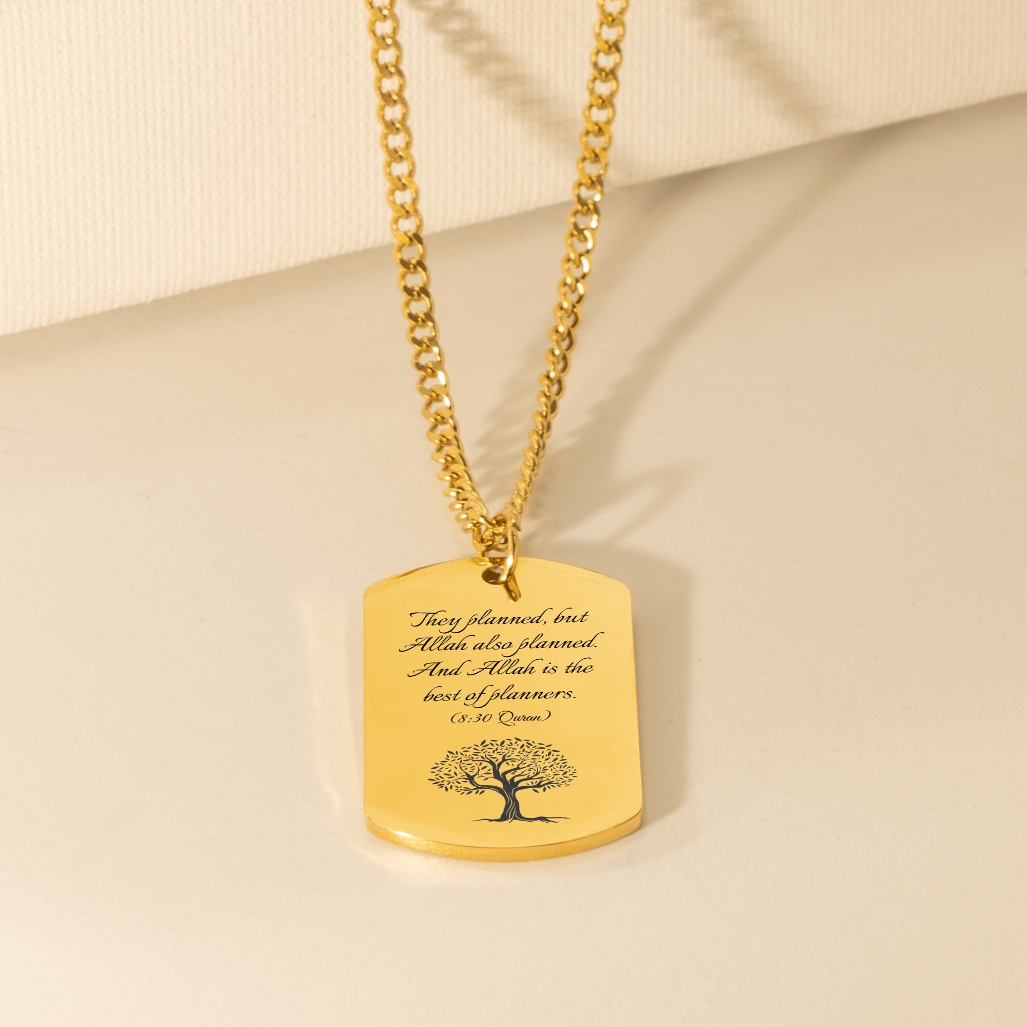 The Olive Tree – Cuban Chain Tag Necklace [8:30]