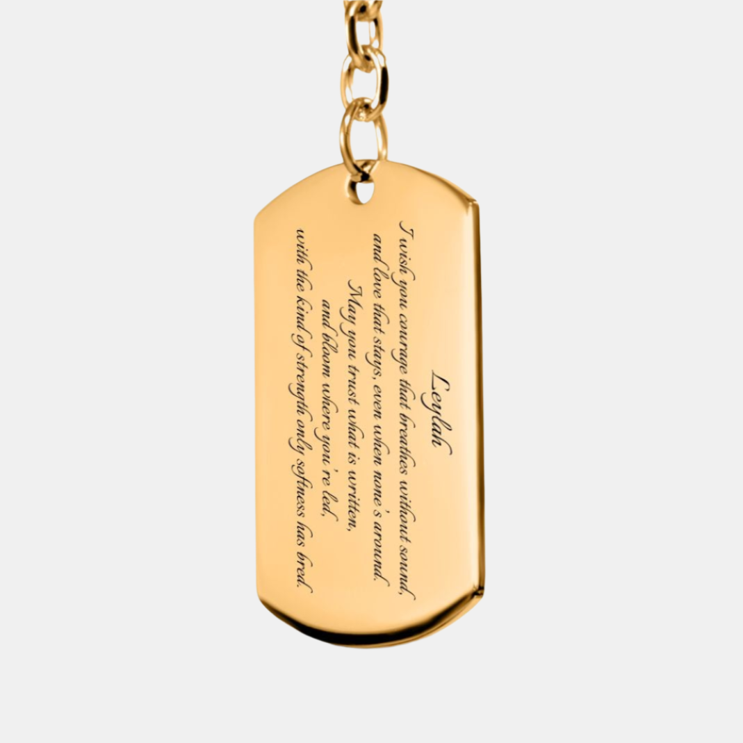 Name & Blessing - Custom Tag Keychain