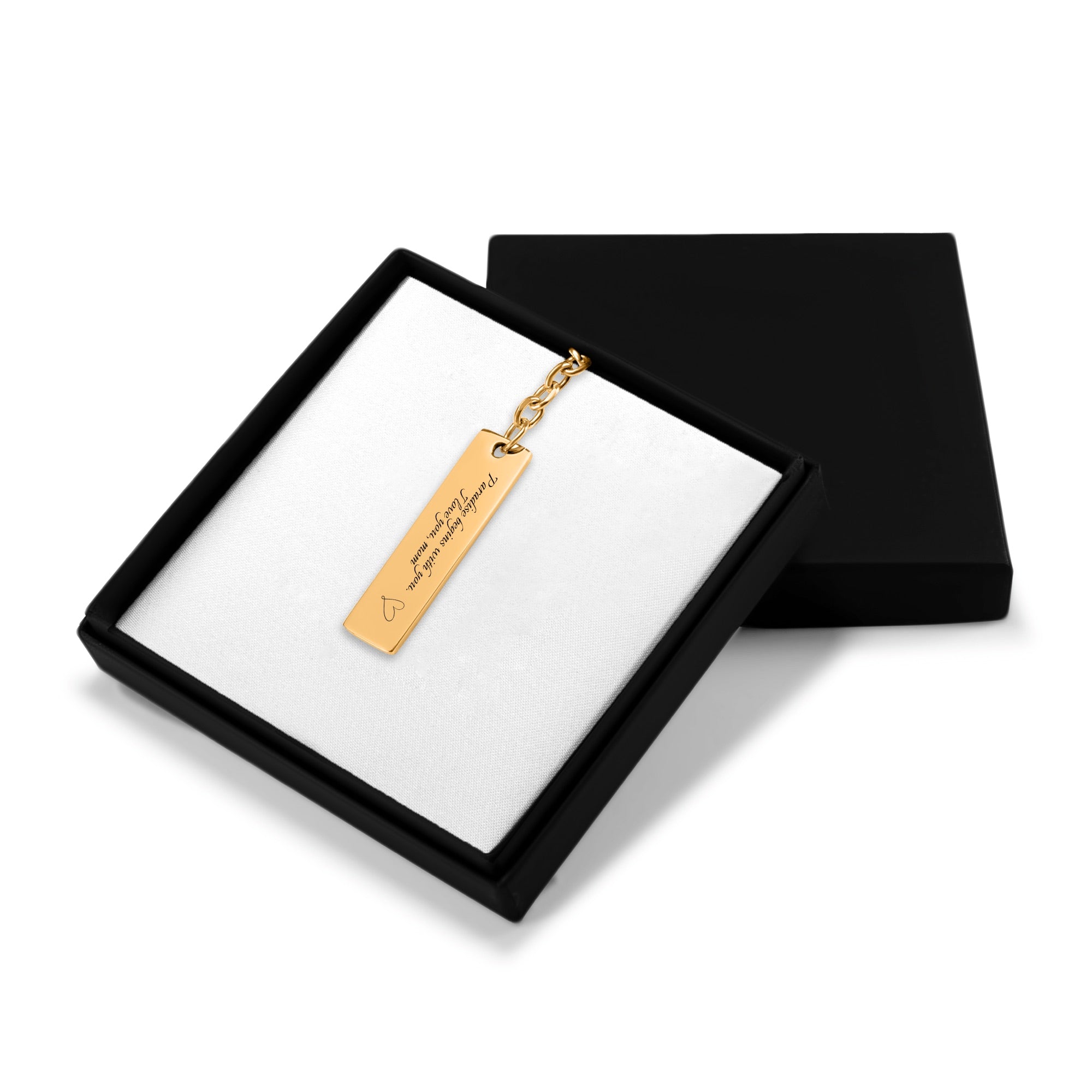Paradise Begins With You, Mom - Bar Keychain