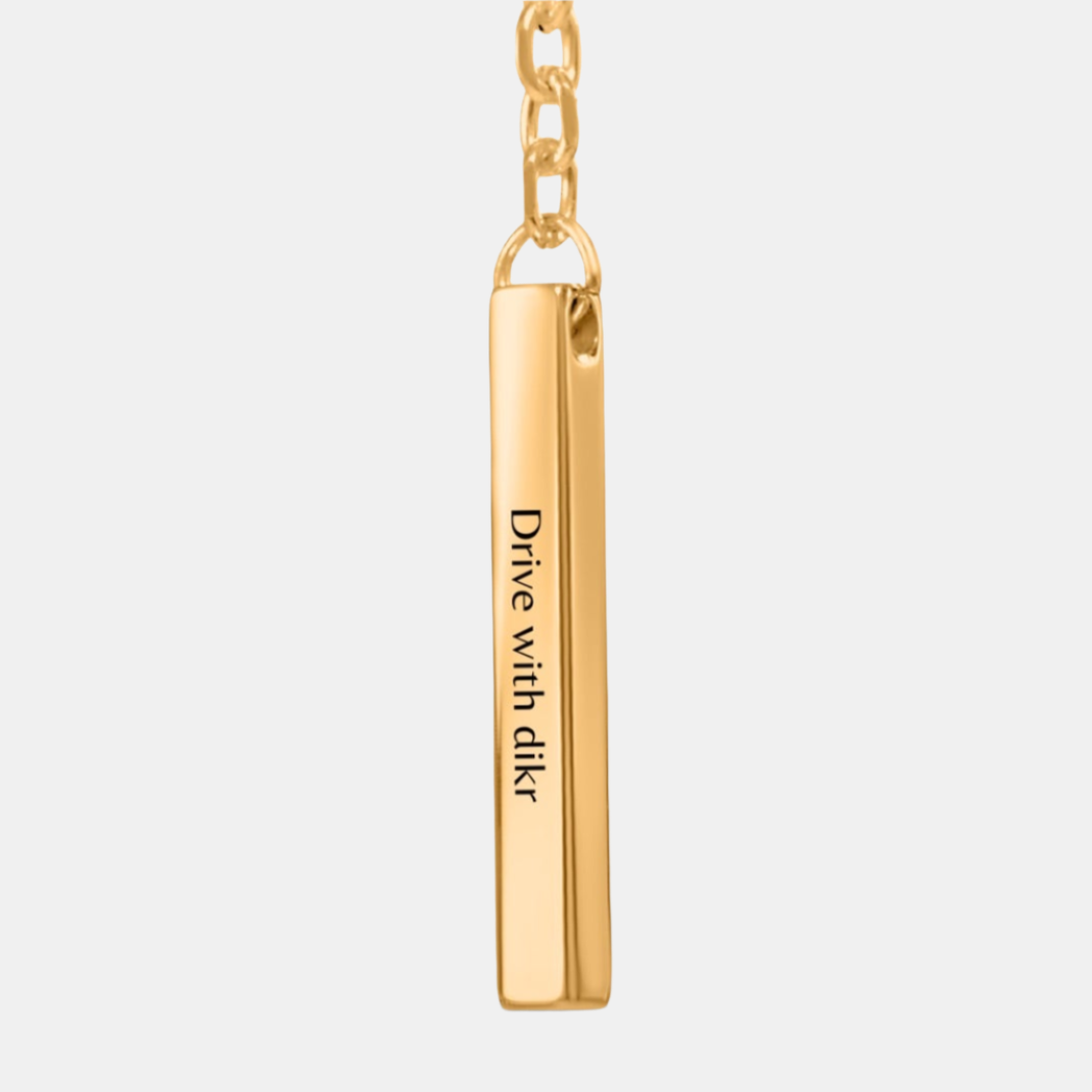 Drive With Dikr - 3D Bar Keychain