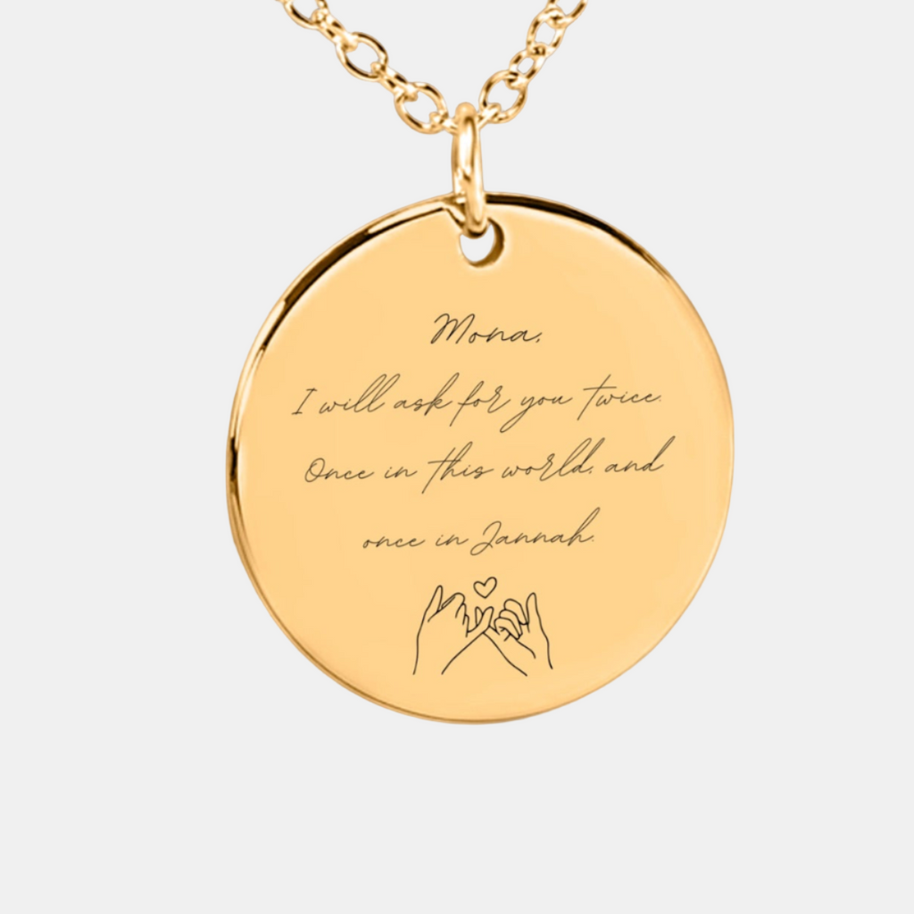 "I will Ask For You Twice" - Fine Chain Round Necklace