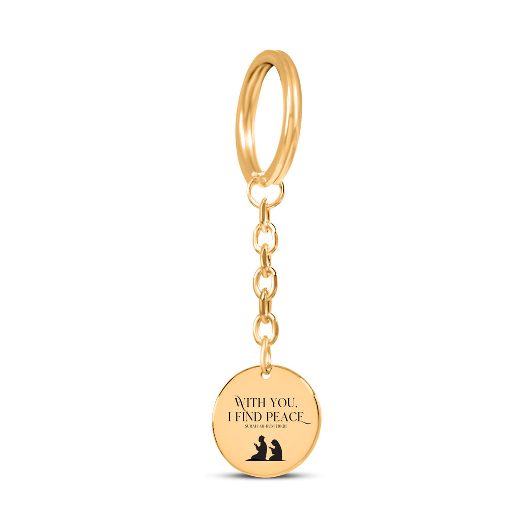 You're My Prayer & Peace - Muslim Couple Coin Keychain