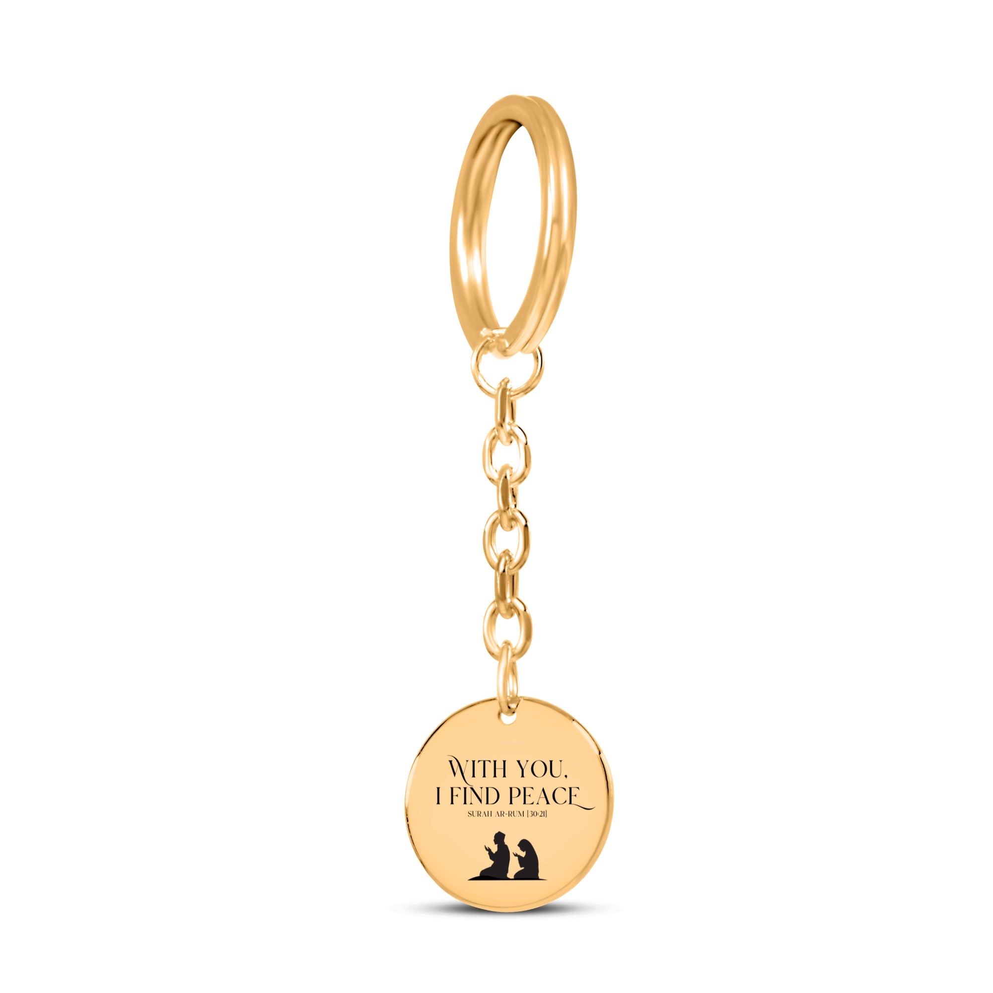You're My Prayer & Peace - Muslim Couple Coin Keychain