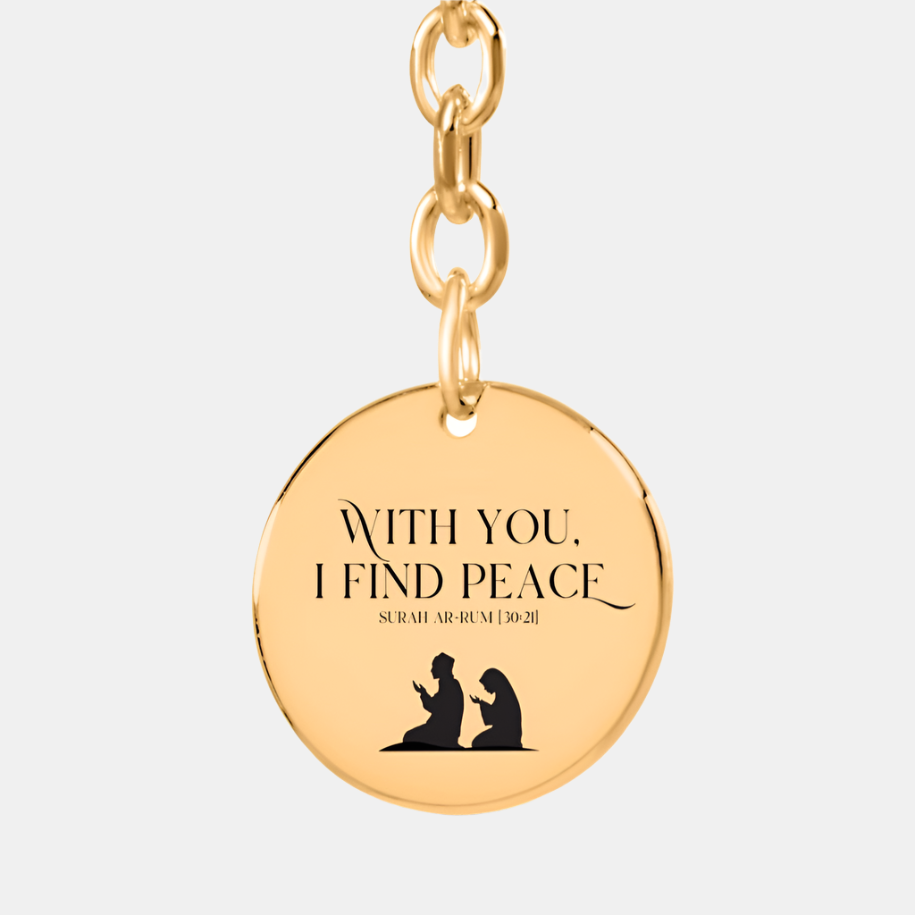 You're My Prayer & Peace - Muslim Couple Coin Keychain