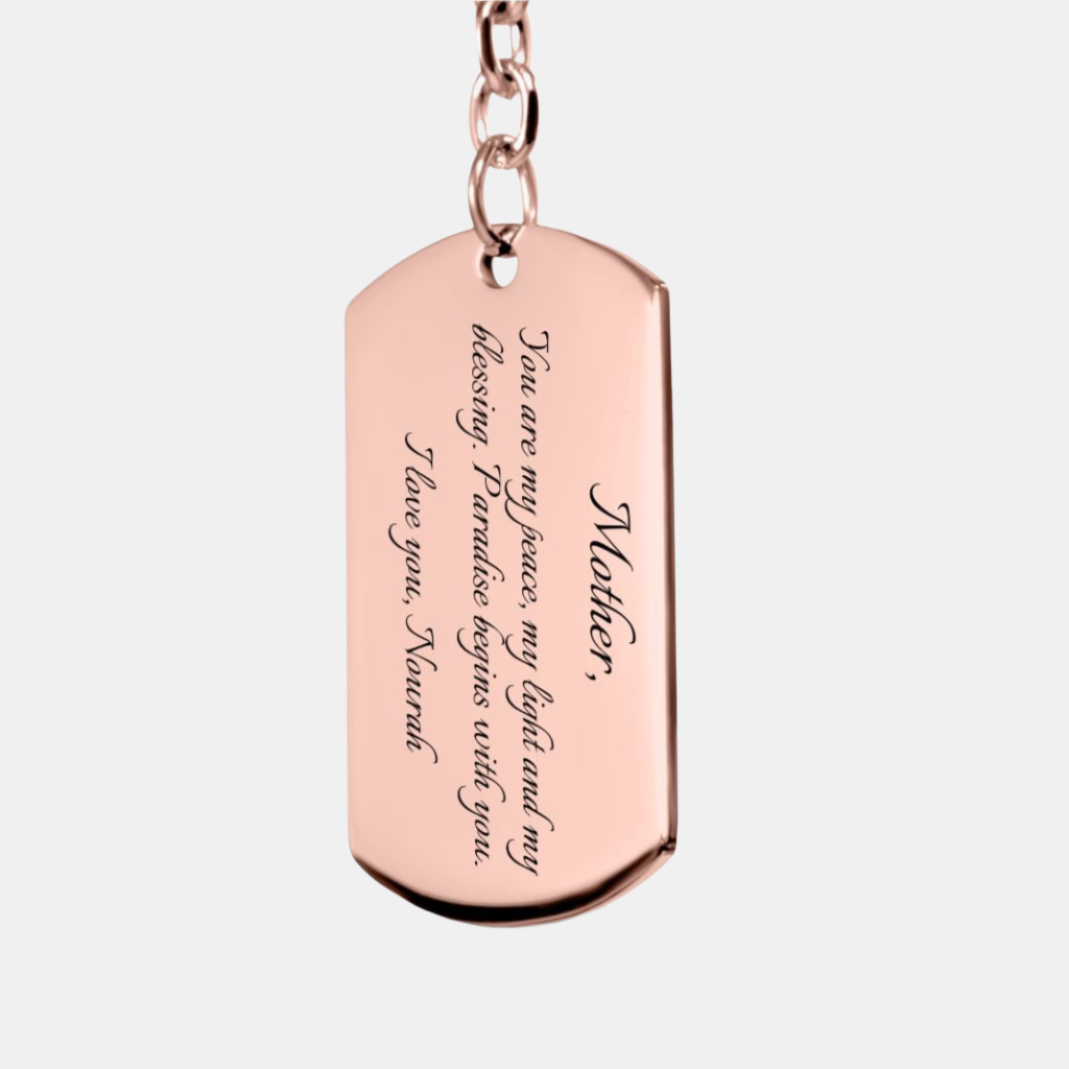 To Mom from Me - Tag Keychain