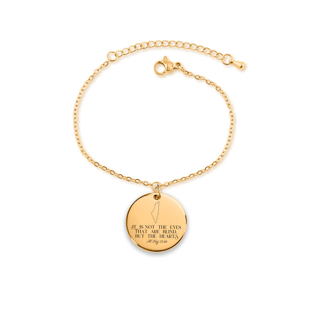 Blind are the hearts - Al-Hajj 22:46 - Coin Bracelet