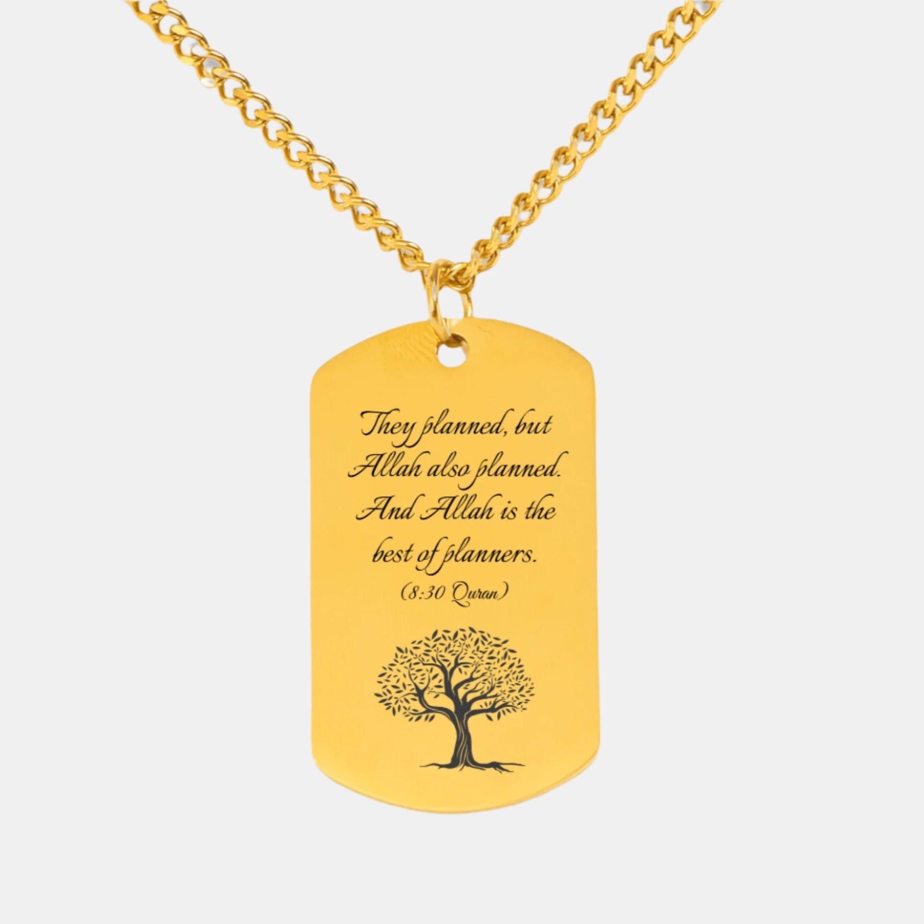 The Olive Tree – Cuban Chain Tag Necklace [8:30]