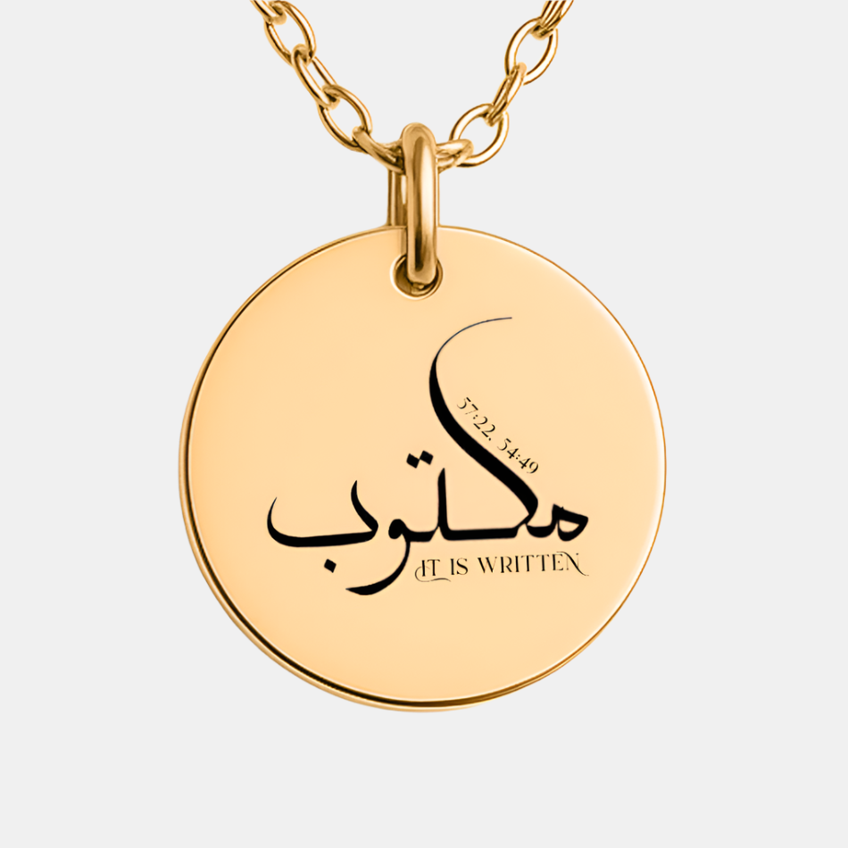 "It’s Written" (Maktub) – Fine Chain Round Necklace