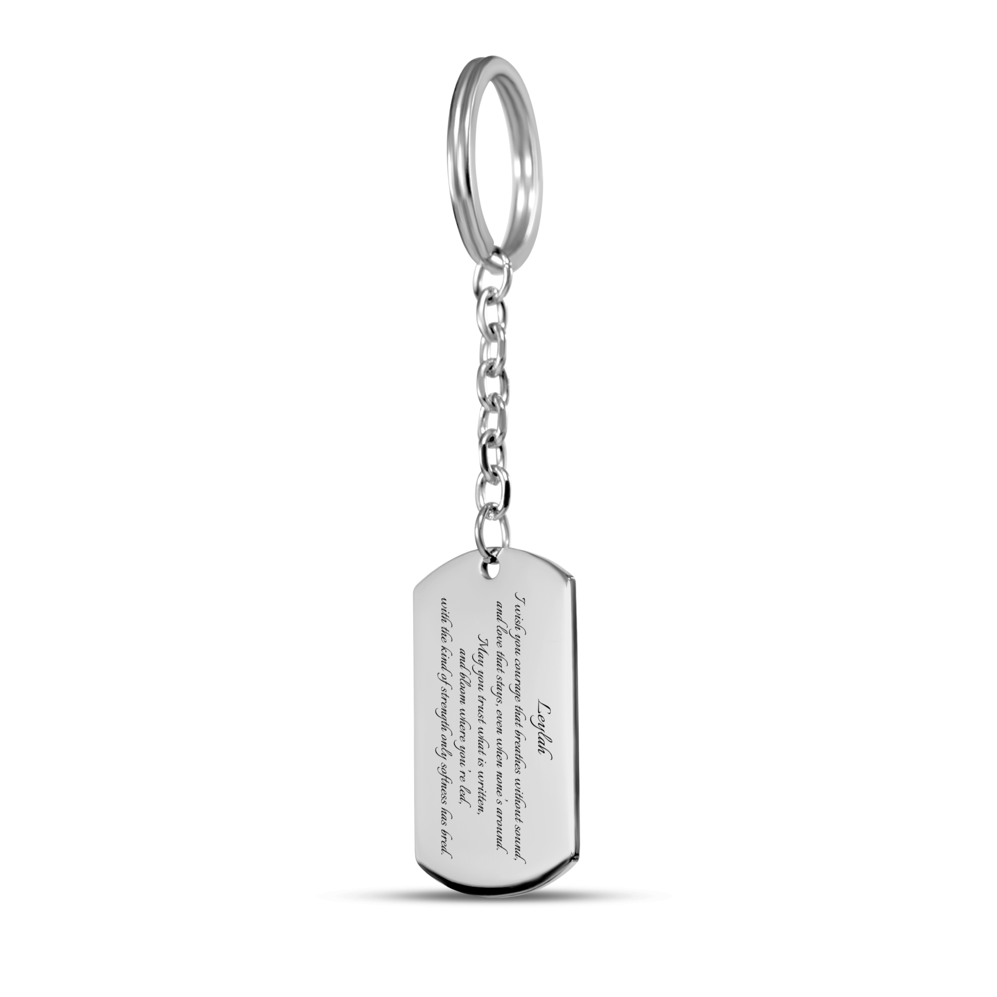 Name & Blessing - Custom Tag Keychain