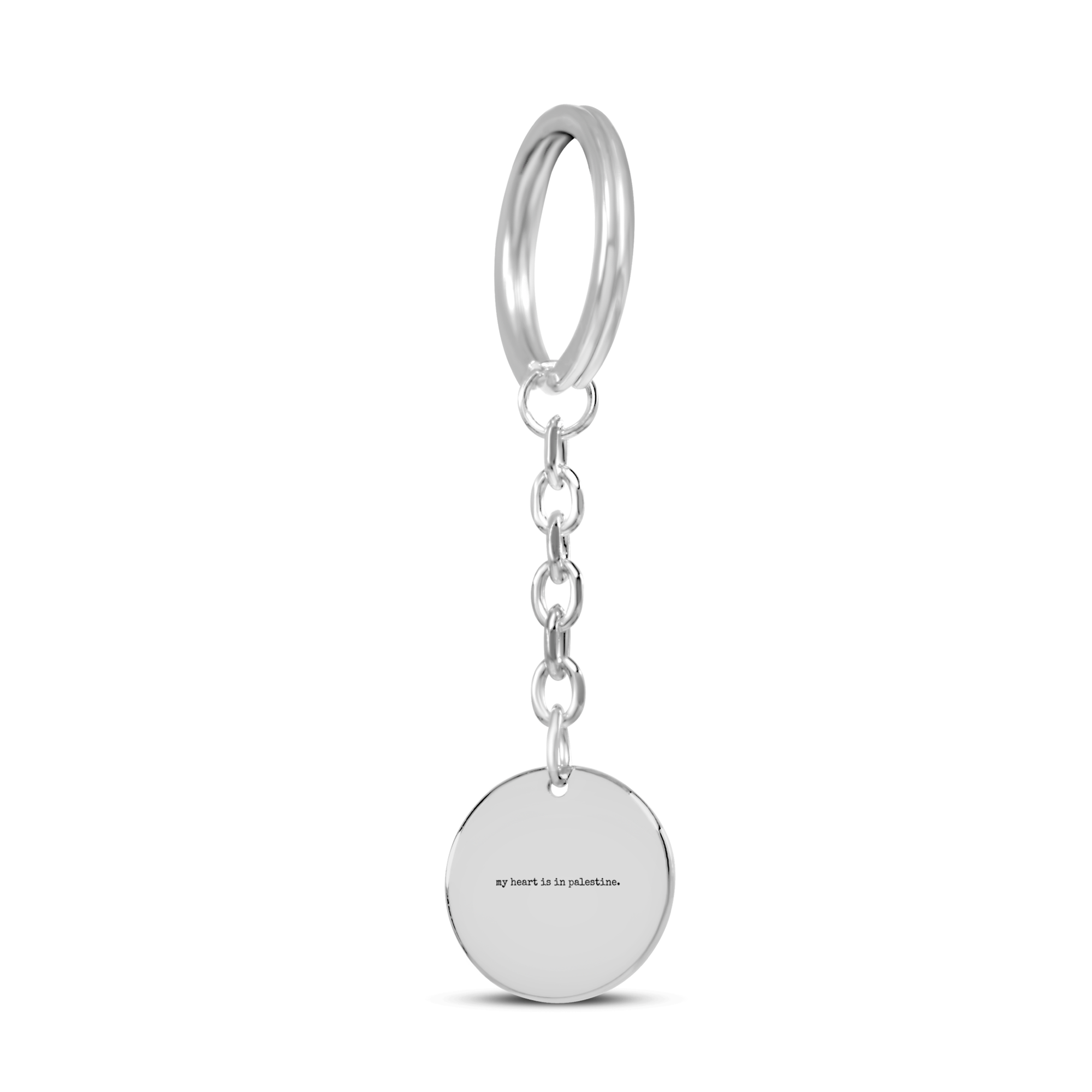 My Heart Is In Palestine - Personalized with Engraving - Coin Keychain