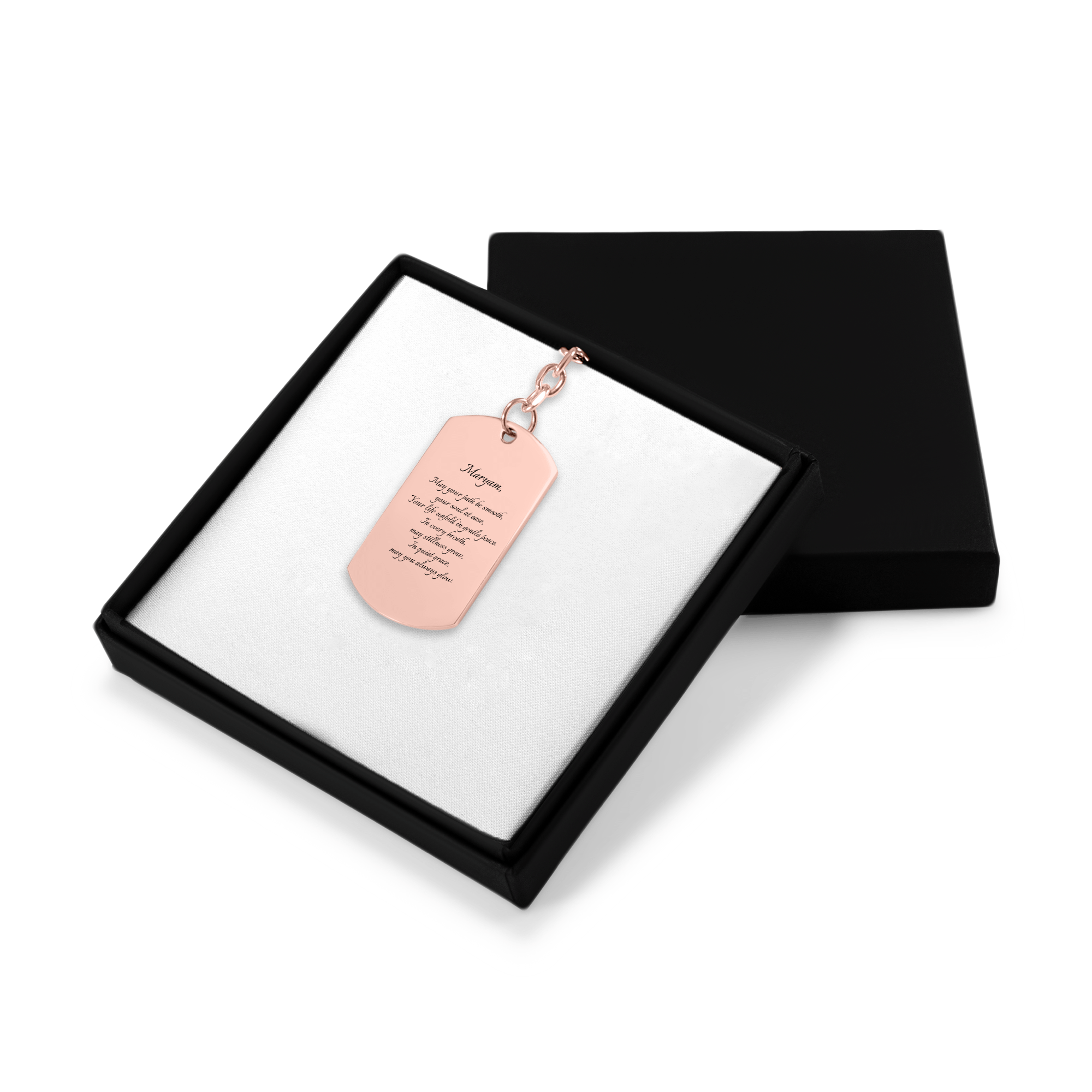 Personal Name & Poem - Tag Keychain