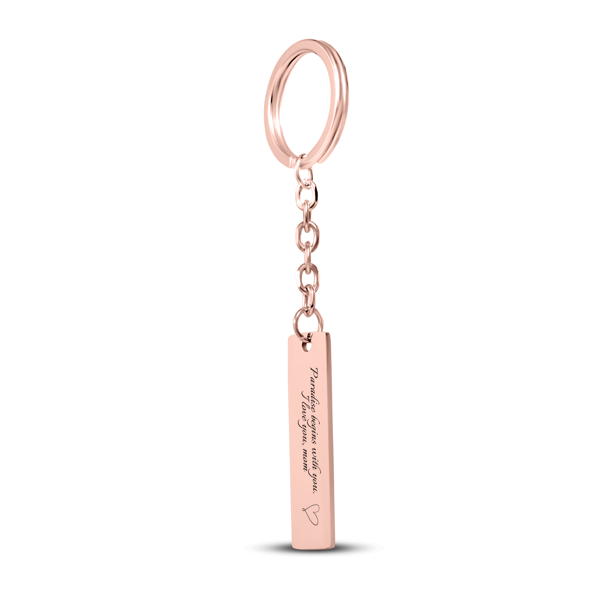 Paradise Begins With You, Mom - Bar Keychain