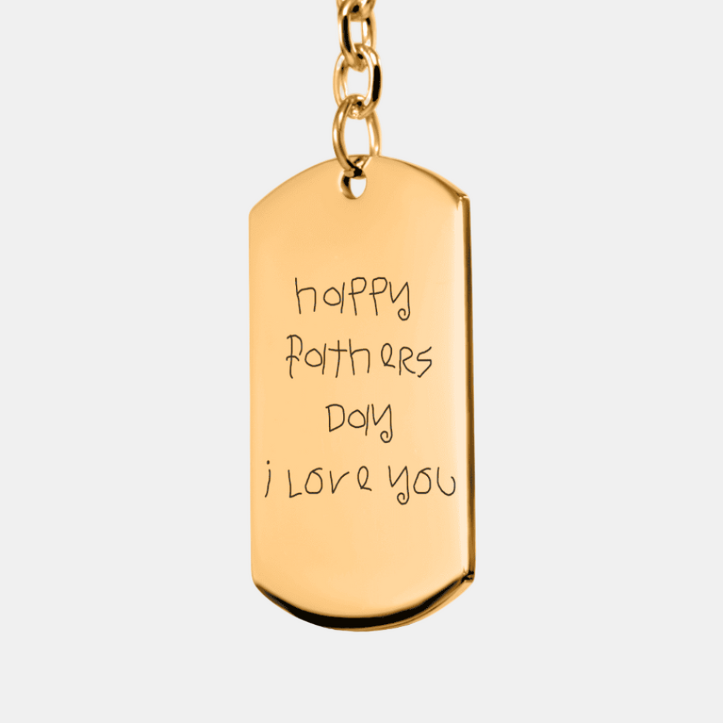 Your Handwritten Message - Tag Keychain